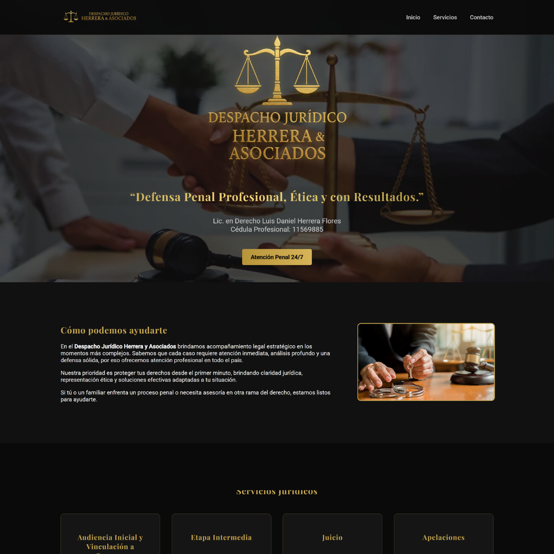 Página para despacho de abogados